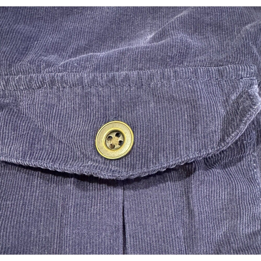 Vtg old navy Corduroy Shirt Dress S Blue Button Tab Long Sleeve Indie Grunge Y2K - Picture 15 of 16